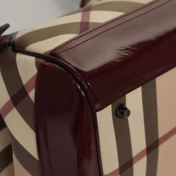 BURBERRY Nova Check Tote Bag PVC Beige Auth BD1409 - Picture 9 of 16